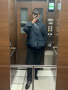 「アイテム（ローファー）」を使った、もんぎ たっくとさん（メンズ・177cm・30代）の冬コーディネート