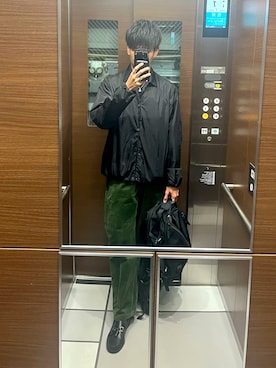 「アイテム（ナイロンジャケット）」を使った、もんぎ たっくとさん（メンズ・177cm）の冬コーディネート