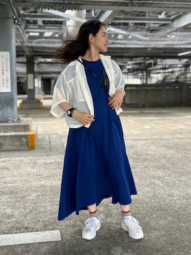 「AVIREX（アヴィレックス）のアイテム（ワンピース/ドレス）」を使った、Yasさん（レディース・156cm）の春コーディネート