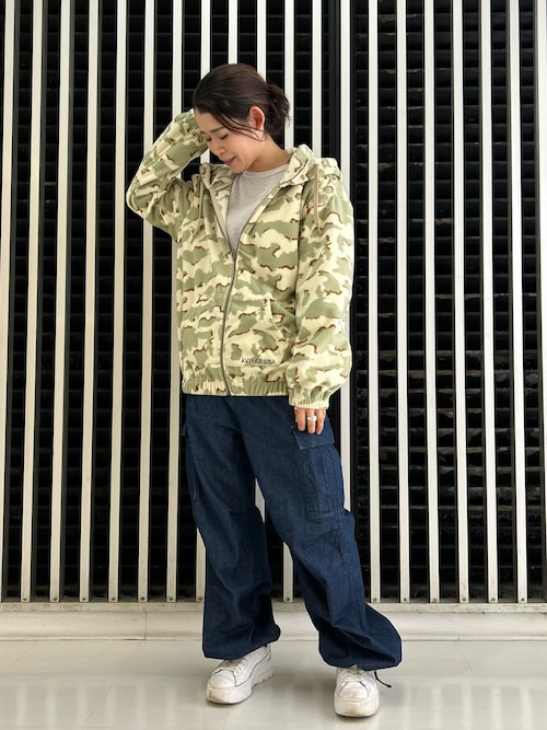 tシャツ LS COLOR STITCH EMB WAFFLE T-SHIRT/カラーステッチ刺繍ワッフルTシャツ レディース 1733724211_500.jpg
