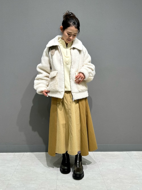 ジャケット　スカート セール】MILITARY LAYERED LIKE SKIRT/ミリタリーレイヤード