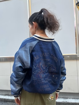 「アイテム（スカジャン）」を使った、Yasさん（レディース・156cm）の夏コーディネート