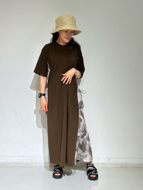 *AVIREX* プリーツカモミックス ギャザーポケットワンピース PLEATED CAMO MIX GATHER POCKET ONE PIECE/プリーツカモ