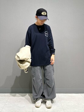 「秋先取りコーデ」｜「アイテム（ブルゾン）」を使った、Yasさん（レディース・156cm）の夏コーディネート