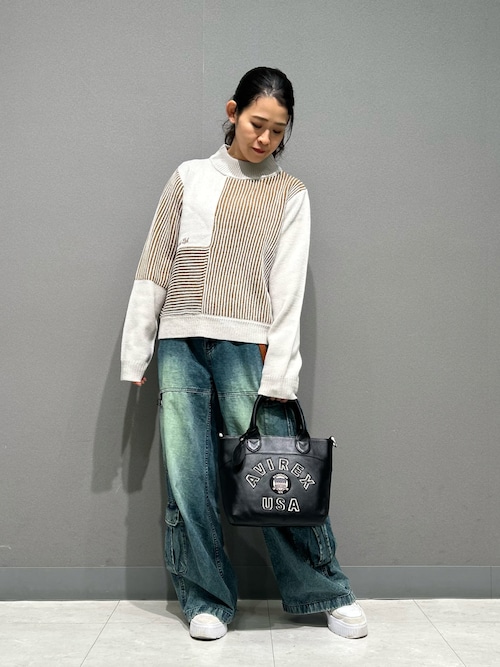 直営店限定》バーシティー レザー ミニ トートバッグ/VARSITY LEATHER