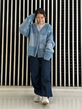 LS COLOR STITCH EMB WAFFLE T-SHIRT／カラーステッチ刺繍ワッフルTシ LS COLOR STITCH EMB WAFFLE T-SHIRT/カラーステッチ刺繍