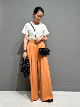 「AVIREX（アヴィレックス）のアイテム（Tシャツ/カットソー）」を使った、Yasさん（レディース・156cm）の春コーディネート