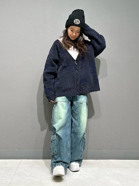 「アイテム（ニットキャップ/ビーニー）」を使った、Yasさん（レディース・156cm）の秋コーディネート