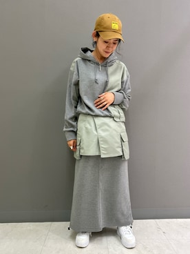 「アイテム（パーカー）」を使った、Yasさん（レディース・156cm）の夏コーディネート