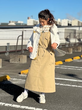 「outfit」｜「アイテム（マウンテンパーカー）」を使った、Yasさん（レディース・156cm）の春コーディネート
