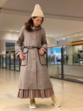「モッサコート」｜Yasさん（レディース・156cm）の秋コーディネート