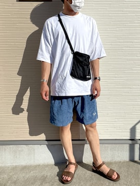 「Gramicci（グラミチ）のアイテム（バッグ）」を使った、KAZUKI YAMADAさん（メンズ・178cm）の夏コーディネート