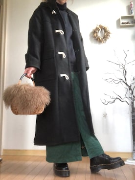 「Libra Cue（リブラ キュー）のアイテム（ダッフルコート）」を使った、こりんさん（レディース・168cm）の冬コーディネート