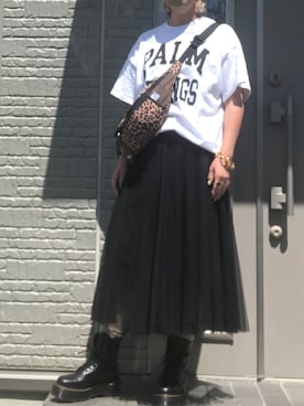 「SUGAR BISKET（シュガービスケット）のアイテム（スカート）」を使った、こりんさん（レディース・168cm）の秋コーディネート