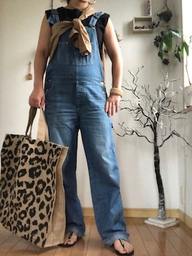 「SLOBE IENA（スローブイエナ）のアイテム（オールインワン・サロペット）」を使った、こりんさん（レディース・168cm）の夏コーディネート