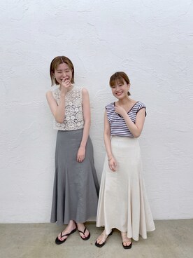 イワサキ カオリさん（レディース・165cm）の夏コーディネート
