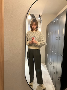 「LIFE's（ライフズ）のアイテム」を使った、momoさん（レディース・170cm）の冬コーディネート