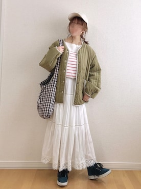 𝚊𝚛𝚒𝚗𝚊ᙏ̤̫͚.* 𖥧⚘さん（レディース・152cm）の春コーディネート