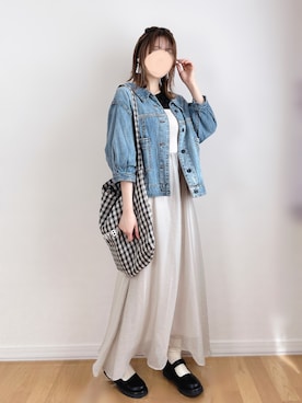 「シアーワンピース」｜「アイテム（その他シューズ）」を使った、𝚊𝚛𝚒𝚗𝚊ᙏ̤̫͚.* 𖥧⚘さん（レディース・152cm）の春コーディネート