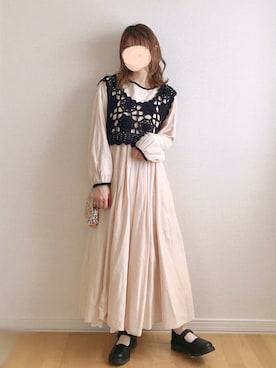 「アイテム（ワンピース/ドレス）」を使った、𝚊𝚛𝚒𝚗𝚊ᙏ̤̫͚.* 𖥧⚘さん（レディース・152cm）の春コーディネート