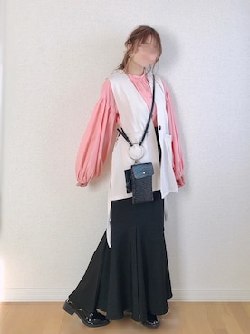 「アイテム（スカート）」を使った、𝚊𝚛𝚒𝚗𝚊ᙏ̤̫͚.* 𖥧⚘さん（レディース・152cm）の春コーディネート