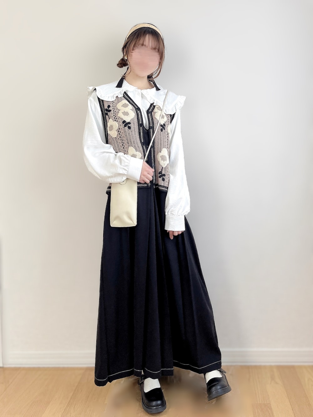 ãã¯ã€ãç³»ã®ã·ã£ã/ãã©ãŠã¹ããã©ãã¯ç³»ã®ãžã£ã³ããŒã¹ã«ãŒãããã©ãã¯ç³»ã®ãã®ä»ã·ã¥ãŒãºãççšããã¬ãã£ãŒã¹ã®æ¥ã³ãŒãã£ããŒãã®1æç®ã®åç