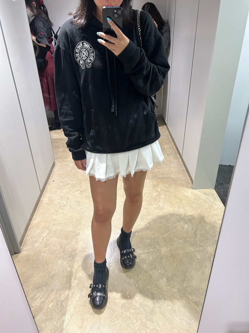 Chrome Hearts ブラックレザーミニスカート Chrome Hearts ブラック