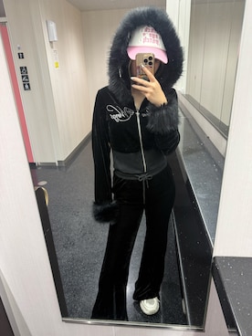 「black」｜「アイテム（キャップ）」を使った、aさん（レディース・165cm）の秋コーディネート