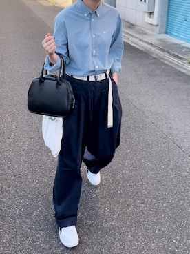 「Maison Kitsune（メゾンキツネ）のアイテム（シャツ/ブラウス）」を使った、miki__072さん（レディース・165cm）の秋コーディネート