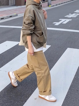 「kha:ki（カーキ）のアイテム」を使った、miki__072さん（レディース・165cm）の秋コーディネート