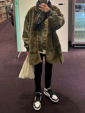 「etsinta（エシンタ）のアイテム（その他アウター）」を使った、miki__072さん（レディース・165cm）の冬コーディネート