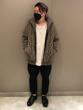 「TRANSIT（トランジット）のアイテム（ジャケット/アウター）」を使った、Ryuuutaさん（メンズ・166cm）の秋コーディネート