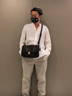 「TRANSIT（トランジット）のアイテム（トップス）」を使った、Ryuuutaさん（メンズ・166cm）の夏コーディネート