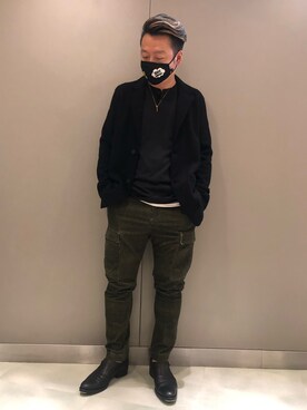 「TRANSIT（トランジット）のアイテム（トップス）」を使った、Ryuuutaさん（メンズ・166cm）の夏コーディネート