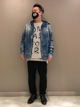 「P.M.D.S.（ピー エム ディー エス）のアイテム（トップス）」を使った、Ryuuutaさん（メンズ・166cm）の夏コーディネート