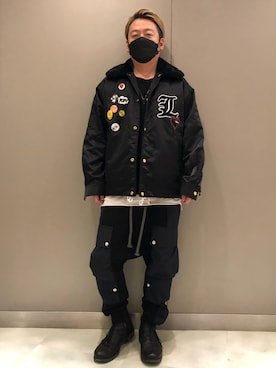 「アイテム（ブルゾン）」を使った、Ryuuutaさん（メンズ・166cm・30代）の冬コーディネート