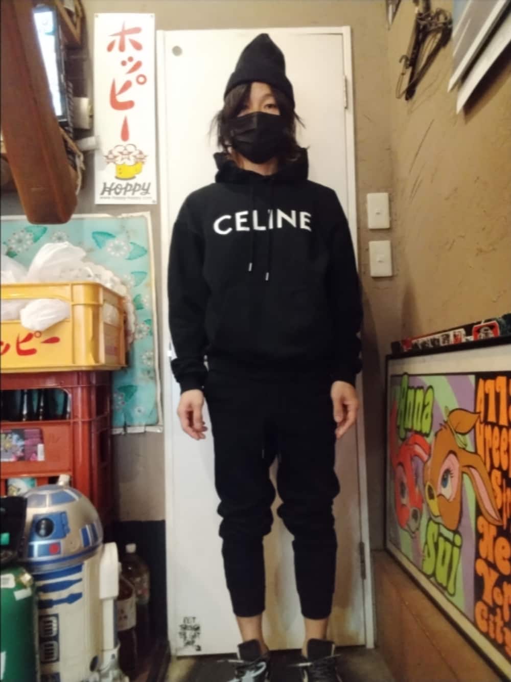 CELINE ルーズ フーディ BLASON コーデのポイント CELINE】BLASON ルーズ フーディー / コットンフリース (CELINE