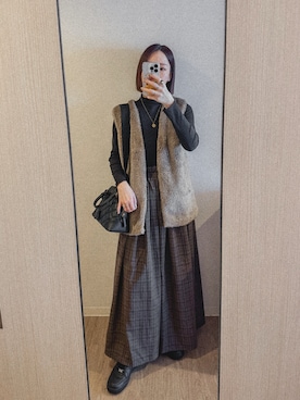 「meilmada（メイルマダ）のアイテム」を使った、hana.さん（レディース・165cm）の冬コーディネート