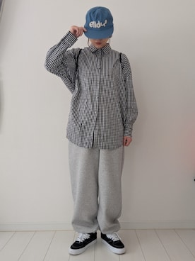 「elldu（エルドゥ）のアイテム」を使った、HEMIさん（レディース・157cm）の冬コーディネート