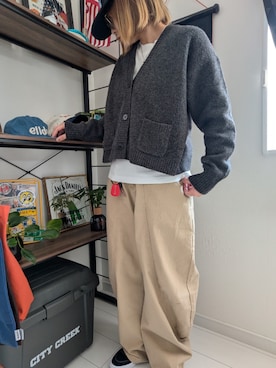 「CIAOPANIC TYPY（チャオパニックティピー）のアイテム（帽子）」を使った、HEMIさん（レディース・157cm）の冬コーディネート