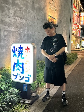 「Needles（ニードルス）のアイテム」を使った、俊彥君さん（メンズ・179cm）の秋コーディネート