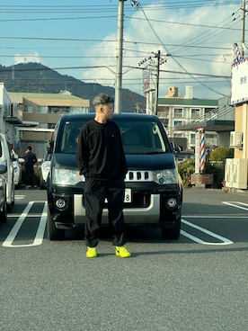 「パーマヘア」｜俊彥君さん（メンズ・179cm）の冬コーディネート