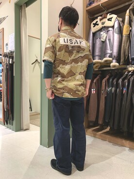 「アヴィレックス(AVIREX)」｜三品文哉さん（メンズ・164cm・20代）の夏コーディネート