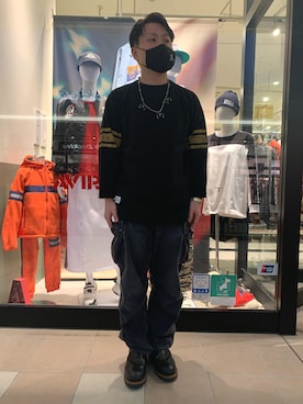 「アヴィレックス(AVIREX)」｜三品文哉さん（メンズ・164cm・20代）の冬コーディネート