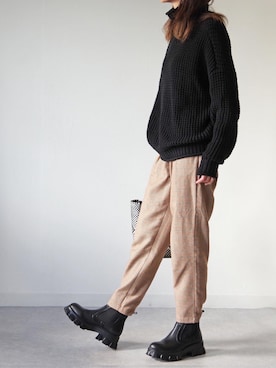 「BUENO（ブエノ）のアイテム」を使った、EMC リテール事業部さん（レディース・168cm）の秋コーディネート