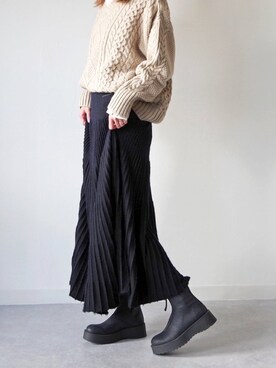 「BUENO（ブエノ）のアイテム」を使った、EMC リテール事業部さん（レディース・168cm）の秋コーディネート