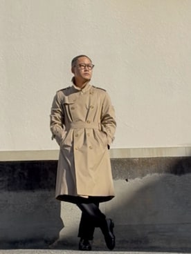 「アイテム（トレンチコート）」を使った、としかつさん（メンズ・171cm）の秋コーディネート