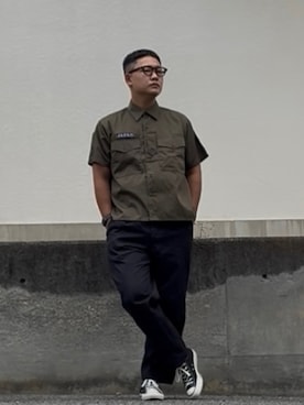 「CONVERSE（コンバース）のアイテム（スニーカー、ブラック系）」を使った、としかつさん（メンズ・171cm）の夏コーディネート