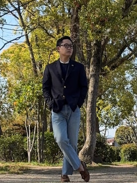 「ALDEN（オールデン）のアイテム」を使った、としかつさん（メンズ・171cm）の春コーディネート