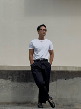 「F.LLI GIACOMETTI（フラテッリジャコメッティ）のアイテム（サンダル、ブラック系）」を使った、としかつさん（メンズ・171cm）の秋コーディネート